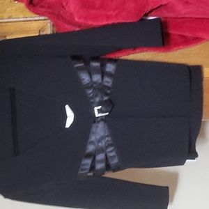 Beautiful 2 piece top, a tank top with a 3/4 jacket with buckle rhinestone